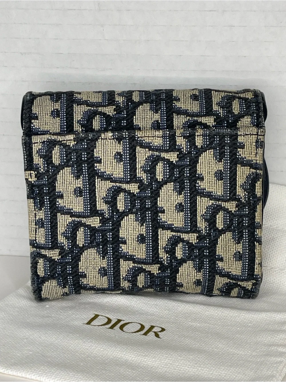 Christian Dior Saddle Wallet With Dust Bag